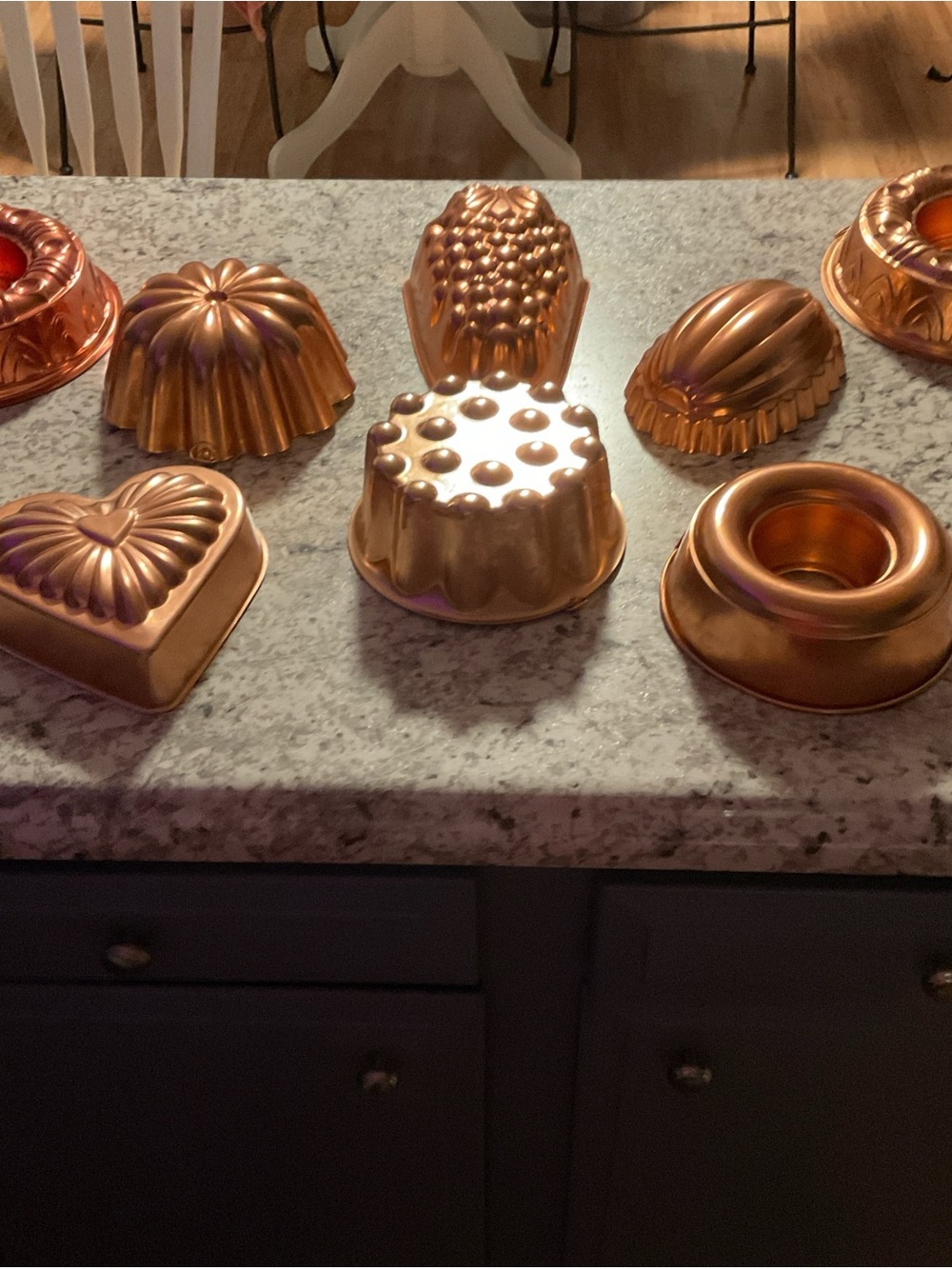 Copper-Colored Decorative Baking Molds Set - Home Kitchen